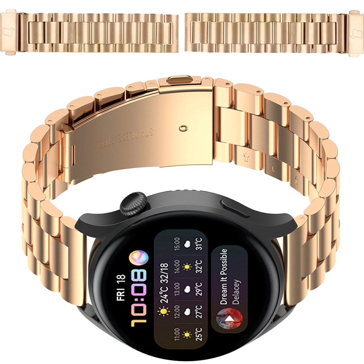Pasek do zegarka Bizon Strap Watch Aura do Smartwatch 22 mm